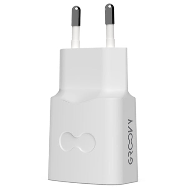 GROOVY CARICATORE DA MURO CON 1 USB C COLORE GRIGIO