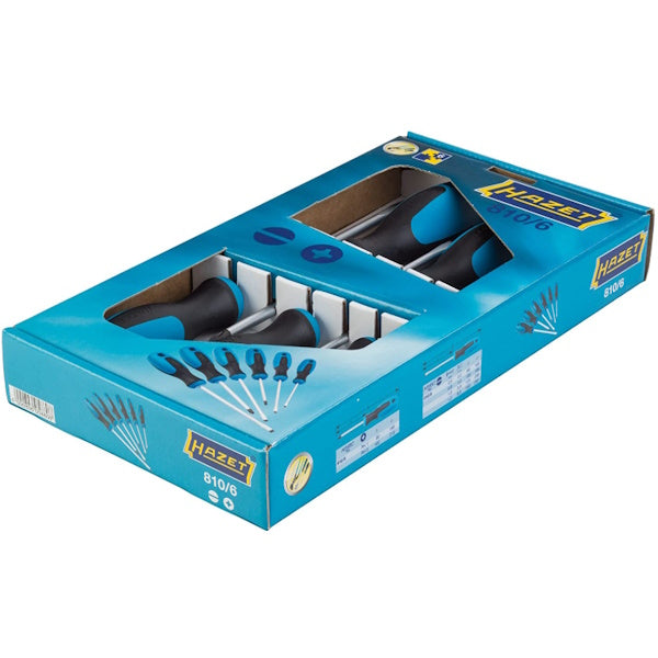 HAZET SERIE DI 6 GIRAVITI A TAGLIO E A CROCE PHILLIPS ART.810/6*