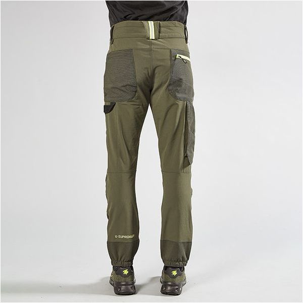 U-POWER PANTALONE IN TESSUTO U-4 HORIZON COLORE DARK GREEN