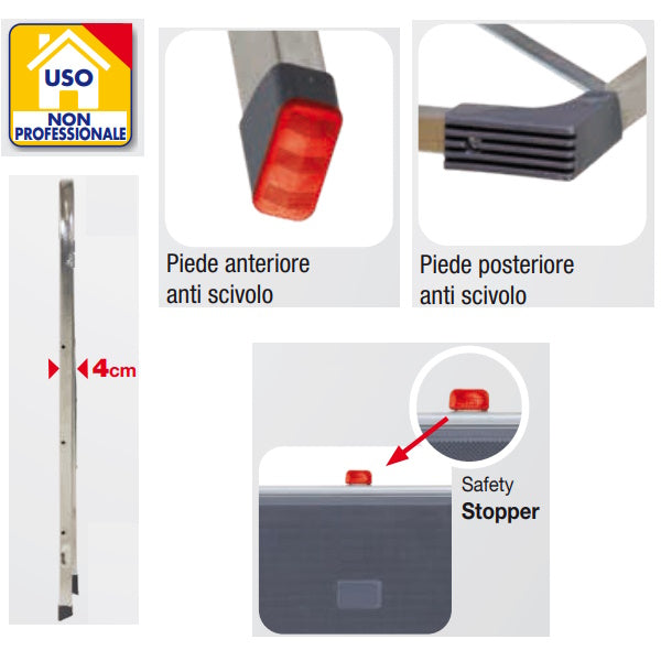 FACAL SGABELLO JOKER IN ALLUMINIO