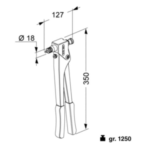 FAR RIVETTATRICE PER INSERTI FILETTATI MANUALE MOD. EXTRA-KJ21