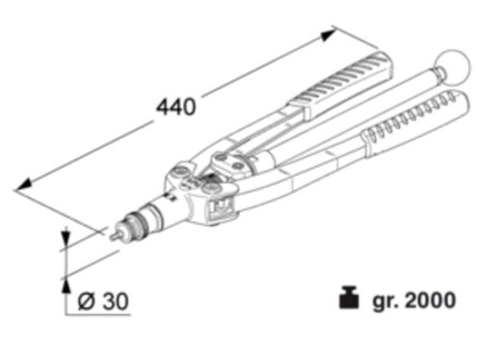 FAR RIVETTATRICE PER INSERTI FILETTATI MANUALE MOD. EXTRA-KJ29