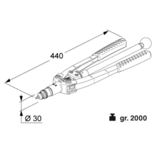 FAR RIVETTATRICE PER INSERTI FILETTATI MANUALE MOD. EXTRA-KJ29