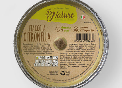LA BRIANTINA FIACCOLA ALLA CITRONELLA IN CONTENITORE DI ALLUMINIO CM16,5