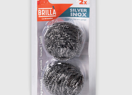 LA BRIANTINA PAGLIETTE ABRASIVE IN ACCIAIO INOX IN CONF.DA PZ2