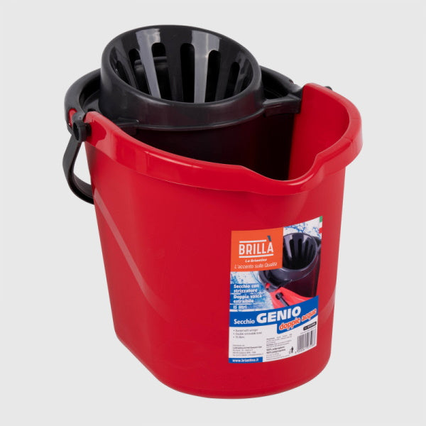 LA BRIANTINA SECCHIO GENIO DOPPIE ACQUE CON STRIZZATORE 15 LITRI