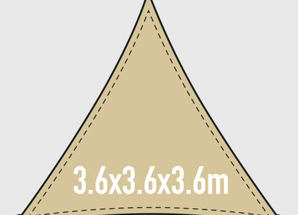 LA BRIANTINA TENDA A VELA TRIANGOLARE CON OCCHIELLI ECRU MT3,6X3,6X3,6