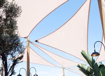 LA BRIANTINA TENDA A VELA TRIANGOLARE CON OCCHIELLI ECRU MT3,6X3,6X3,6