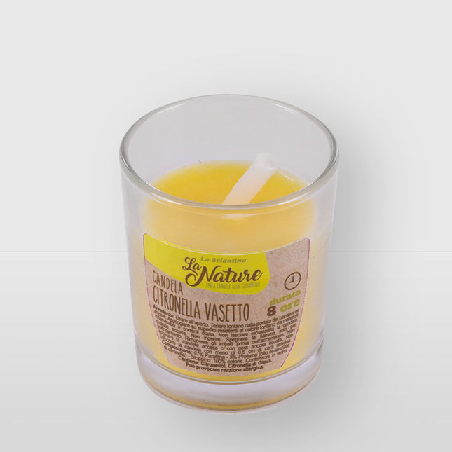 LA BRIANTINA CANDELA ALLA CITRONELLA IN VASETTO DI VETRO D.CM5,5
