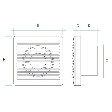 LA VENTILAZIONE ASPIRATORE ELICOIDALE ELETTRICO DA PARETE AA12E