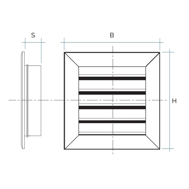 LA VENTILAZIONE GRIGLIA DI RIPRESA IN ALLUMINIO