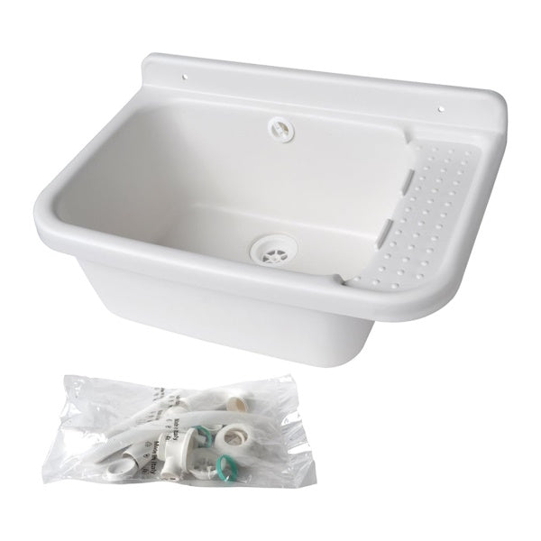 LA VENTILAZIONE LAVELLO IN PLASTICA MM600X400X280 COMPLETO DI SIFONE