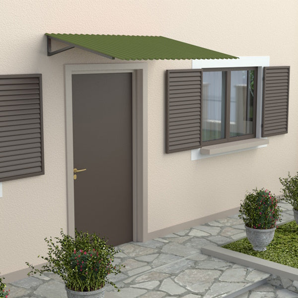 LA VENTILAZIONE LASTRA ONDINA SMALL VERDE OLIVA MM1115X1200