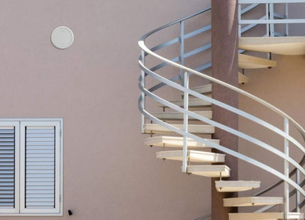 LA VENTILAZIONE GRIGLIA IN ABS TONDA CON MOLLE COLORE BIANCO