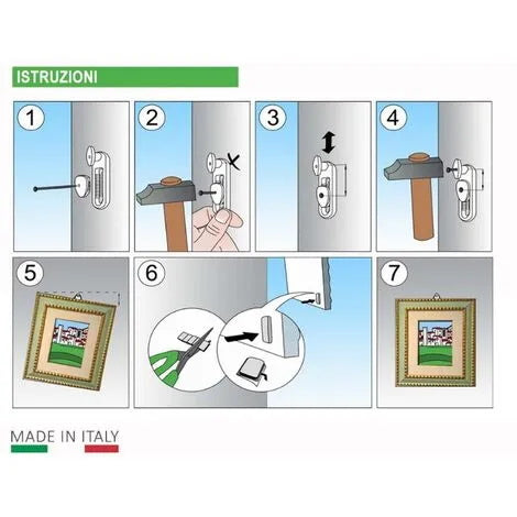 LAK-GANCIO GANCI APPENDI QUADRI REGOLABILI IN ALTEZZA MOD. KIT CONF.PZ6