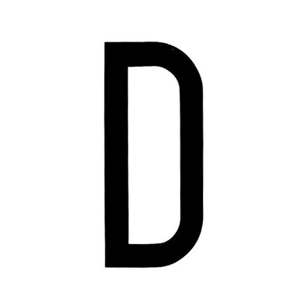 LAMPA CARATTERI ALFABETICI ADESIVI PER TARGHE MM35X80 LETTERA D