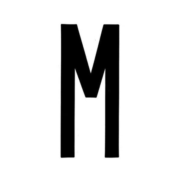 LAMPA CARATTERI ALFABETICI ADESIVI PER TARGHE MM35X80 LETTERA M
