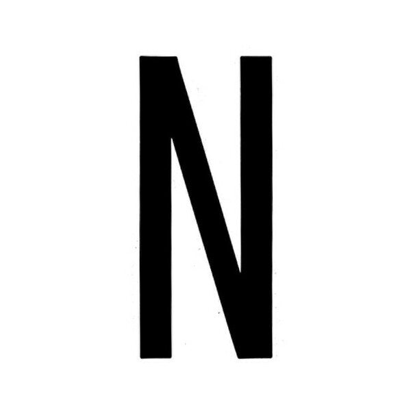 LAMPA CARATTERI ALFABETICI ADESIVI PER TARGHE MM35X80 LETTERA N