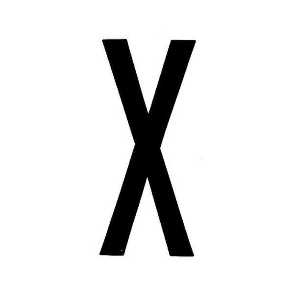 LAMPA CARATTERI ALFABETICI ADESIVI PER TARGHE MM35X80 LETTERA X