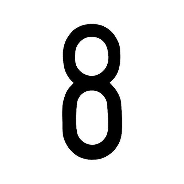 LAMPA CARATTERI NUMERICI ADESIVI PER TARGHE MM35X80 NUMERO 8