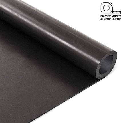 LASTRA IN GOMMA LISCIA STANDARD NERA SPESSORE MM 3 ALTEZZA MM1200 AL MTL