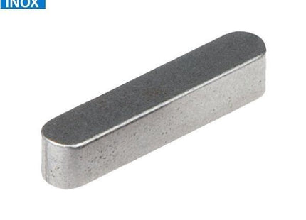 LINGUETTA AD ESTREMITA' ARROTONDATE IN INOX A2 DIN 6885 A MM 4 X 4 X30