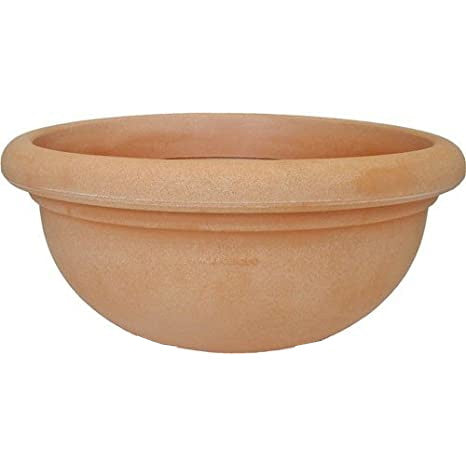 MARCHIORO VASO CIOTOLA TONDO PUEBLA  50 COLORE TERRACOTTA D.CM 50