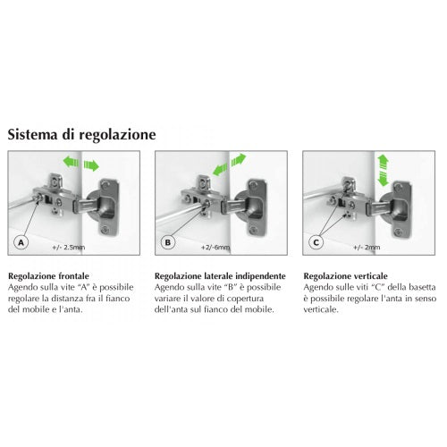 METAL STYLE CERNIERA MS SLIDE-ON 110° D.35MM PER ANTE IN LEGNO