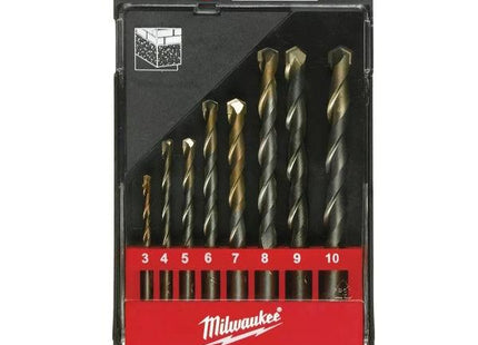 MILWAUKEE SERIE PUNTE PER MURATURA IN ASTUCCIO DA PZ 8 D.MM 3-10*