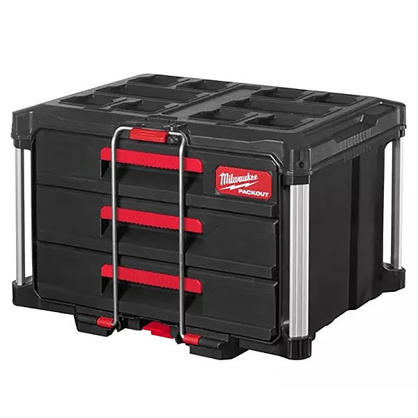 MILWAUKEE PACKOUT CASSETTIERA PORTAUTENSILI A 3 CASSETTI