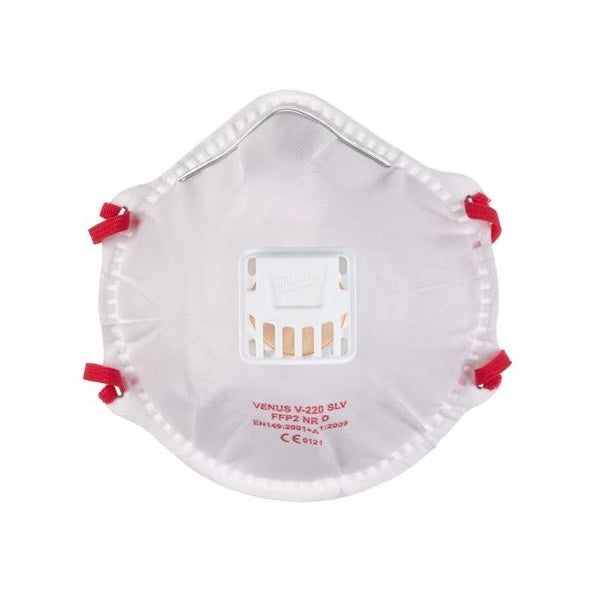 MILWAUKEE RESPIRATORE MONOUSO CON VALVOLA FFP2 NR D CONF.DA PZ10