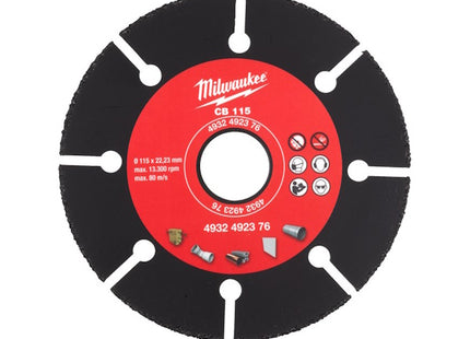 MILWAUKEE DISCO DA TAGLIO CON RIPORTO IN CARBURO D.MM125X1,0X22,23 CB