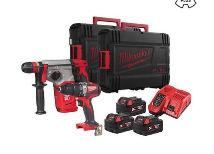 MILWAUKEE KIT M18 BLPP2C2-503X TRAPANO+TASSELLATORE SDS-PLUS(V1/23)