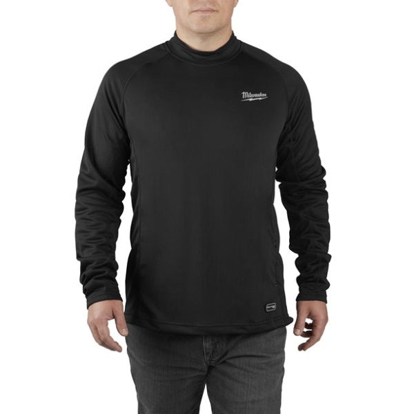MILWAUKEE MAGLIA TERMICA A MANICHE LUNGHE L4 HBLB-301 COLORE NERO
