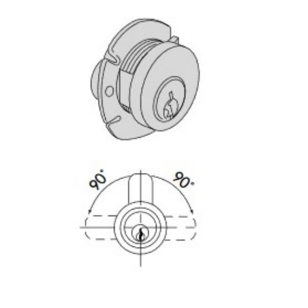 CISA CILINDRO STANDARD IN OTTONE PER SPESSORE PORTA MM11*