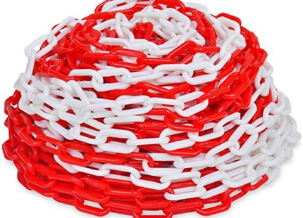 CATENA SEGNALETICA IN PLASTICA BIANCA/ROSSA CONF.DA MT25 D.MM 8
