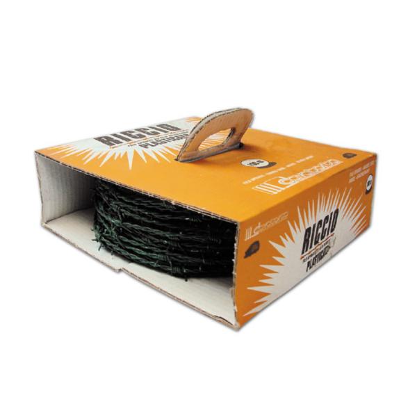 CAVATORTA FILO SPINATO RICCIO ACCIAIO PLASTIFICATO VERDE MT100