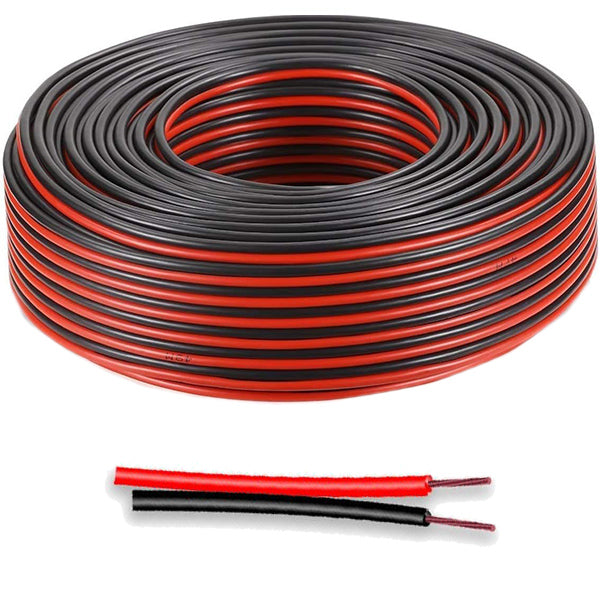 CAVO ELETTRICO PIATTO IN MATASSA TIPO H03VVH2-F ROSSO/NERO