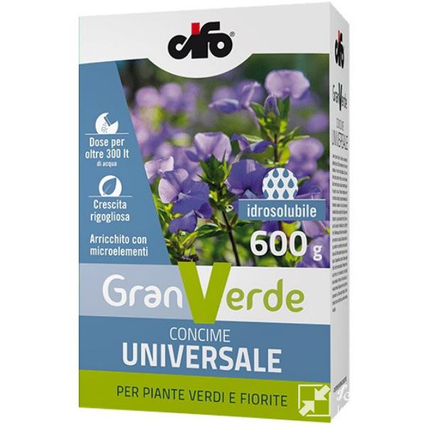 CIFO GRANVERDE CONCIME IDROSOLUBILE UNIVERSALE PER TUTTE LE PIANTE GR600