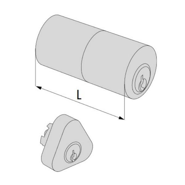 CISA COPPIA CILINDRI DA APPLICARE ESTERNO A TUBO DA MM50