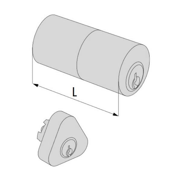 CISA COPPIA CILINDRI DA APPLICARE ESTERNO A TUBO DA MM55