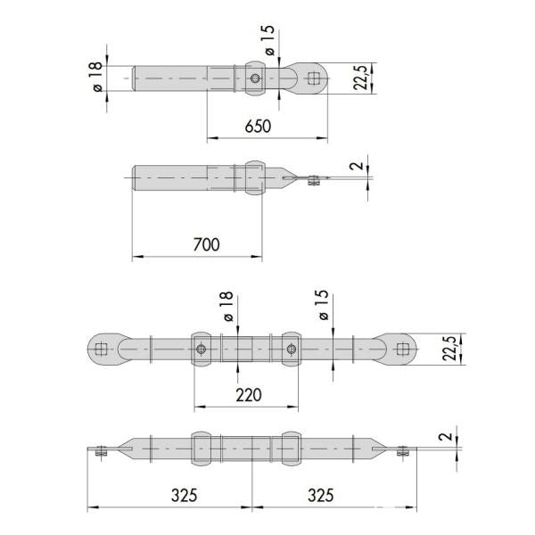 CISA SERIE COMPLETA ASTE CATENACCIO DA 4 ART.06417 E 1 ART.06419*