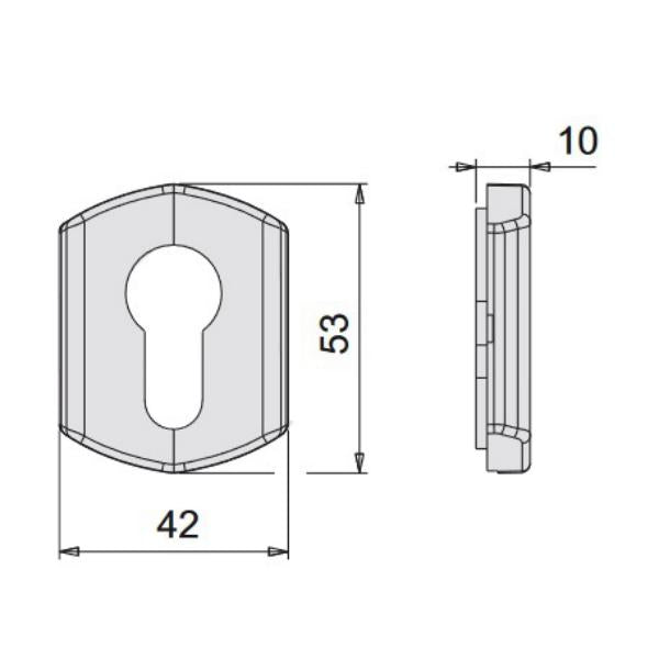 CISA PLACCA INTERNA PER MANIGLIONI ANTIPANICO DA INFILARE