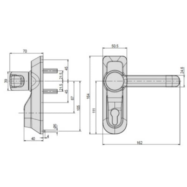 CISA COMANDO ESTERNO PER MANIGLIONI ANTIPANICO FAST PRESTIGE ALPHA