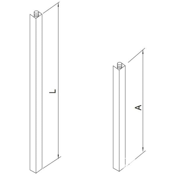 CISA COPPIA ASTE VERTICALI PER MANIGLIONI TOUCH-BAR E NEW EUROPA*