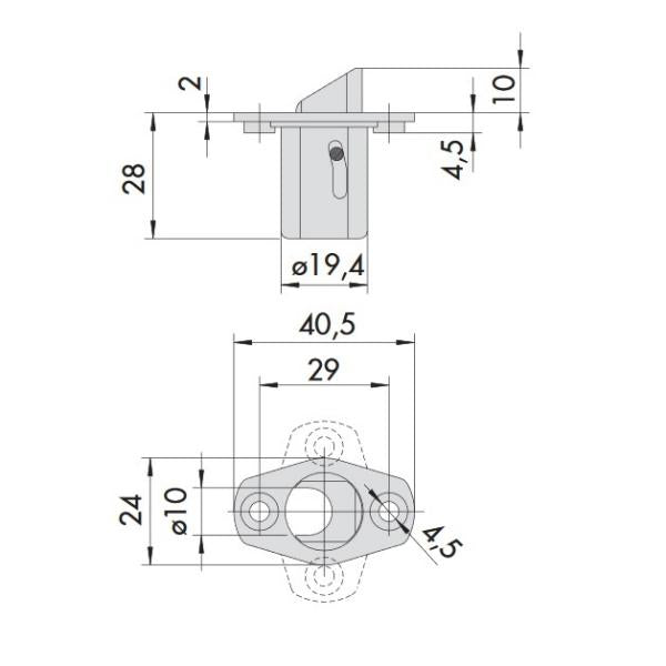 CISA DISPOSITIVO BLOCCA ASTE IN ACCIAIO