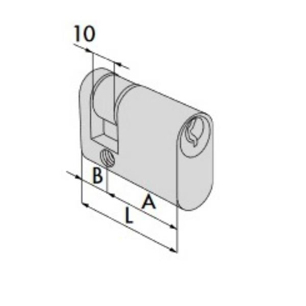 CISA MEZZO CILINDRO OVALE MM28/10