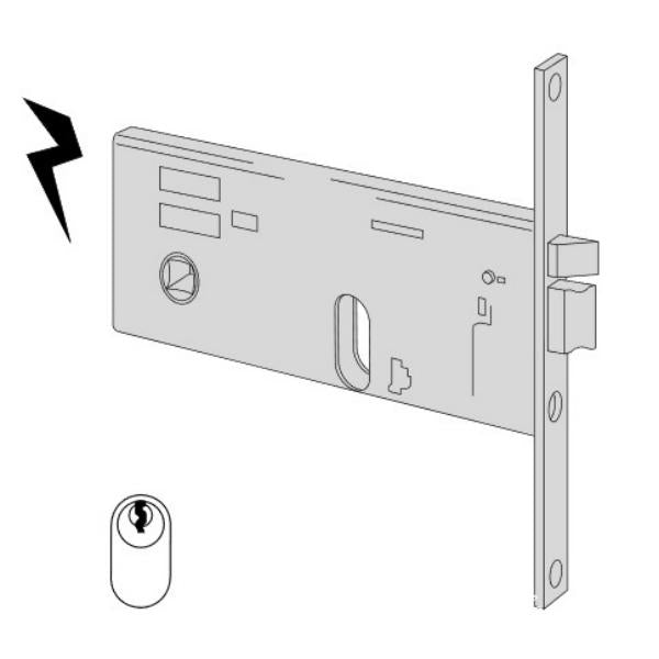 CISA ELETTROSERRATURA DA INFILARE PER FASCE H.MM64 FRONTALE MM16 AMBIDX
