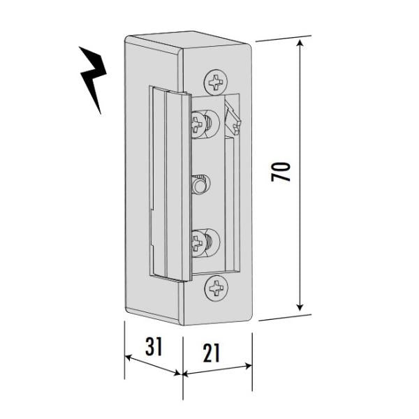 CISA INCONTRO ELETTRICO PER SERRATURE DA INFILARE 12V