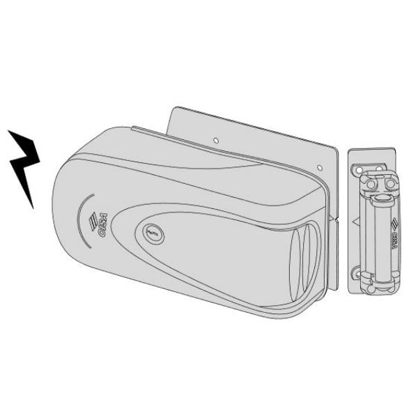 CISA ELETTROSERRATURA DA APPLICARE ELETTRIKA CON PIASTRA AMBIDESTRA